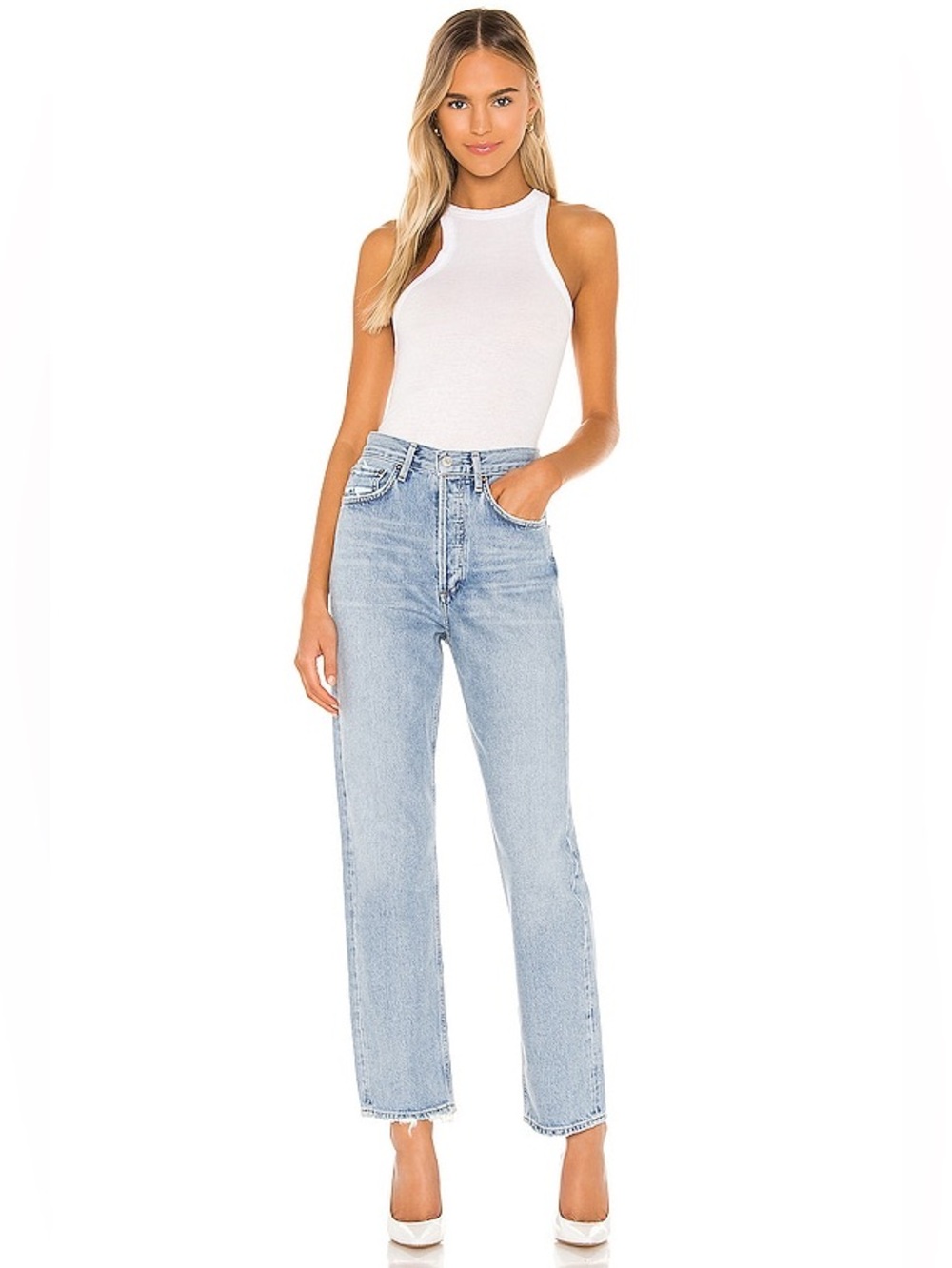 Agolde 90's Mid Rise Loose Fit Jeans in Snapshot Size 23
